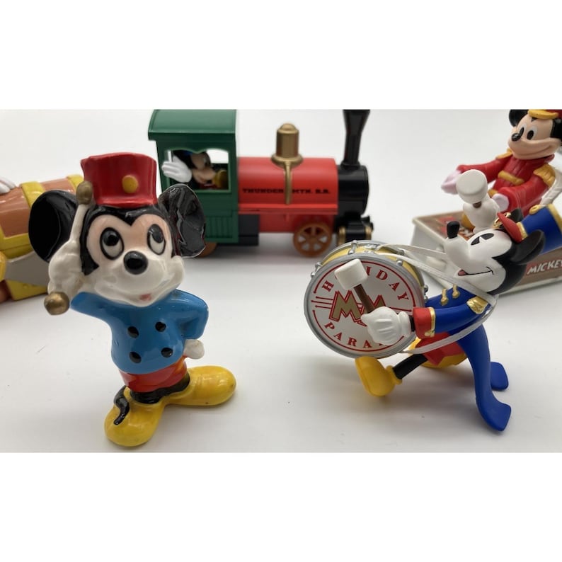 Mickey Mouse Theme Park Themed Miniature Figures Lot of 5 Eclectic Mix Vintage image 2