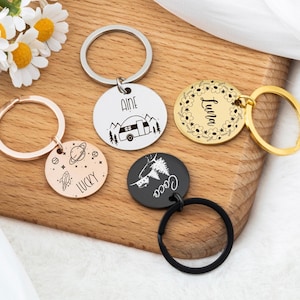 Médaille d&#39;identification gravée sur mesure pour animal de compagnie - Médaille d&#39;identification pour chien et chat en acier inoxydable, pendentif personnalisé pour collier, texte personnalisé, durable et élégant