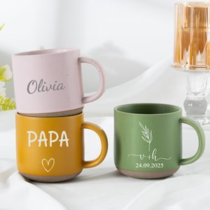 Personalized Pottery Mug Custom Wedding Mugs Engraved Ceramic Mug Coffee Mug Engagement Mug Custom ceramic mug, anniversary Gift for Couple