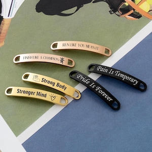 Etiquetas para sapatos, pingentes para cadarços com nome personalizado, presente para corredores, acessórios para maratona, etiquetas personalizadas para fivelas de calçados esportivos, presente para corredores