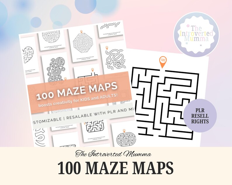 Maze Mapmini Maze Map Collection - 100 Printable Puzzle Activities - Etsy