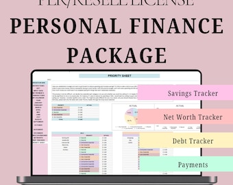 Personal Finance Planner Bundle | Budget Tracker