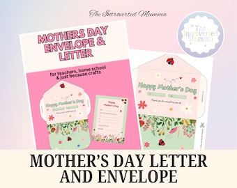 Mother’s Day Letter and Envelope