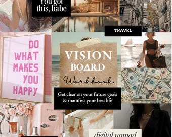 Printable Vision Board Kit: 800+ Photos, Affirmations, Journal (Digital Download) 2026
