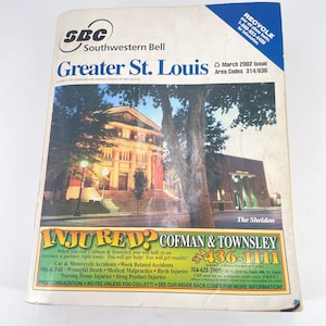 2002 Southwestern Bell Greater St Louis Phone Book Area Codes 314 636 Missouri