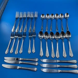 Reed & Barton Select Solange Flatware 30pc Service for 6 Stainless Flare Tip