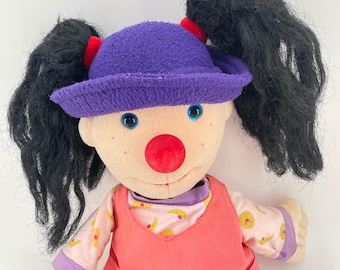 Vintage Loonette The Clown Soft Rag Doll Plush Big Comfy Couch PBS TV 20 Inch