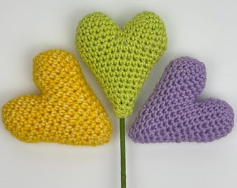 Easy Amigurumi Heart Crochet Pattern PDF to download, Valentine's Gift,
