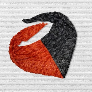 Easy Crochet Triangle Shawl Pattern: Two-Tone Beginner Shawl (PDF Download)