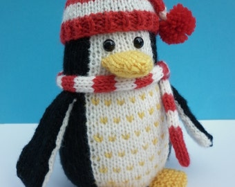 Knitted Toy Penguin Pattern - Plumley the Penguin