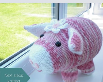 Pig Knitting Pattern - Peover the Pig Toy (Digital Download)