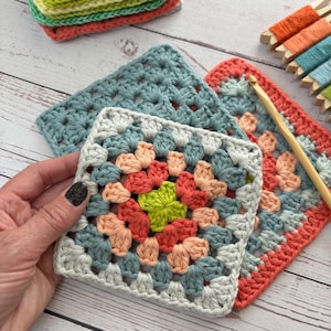 Easy Granny Square Crochet Pattern Afghan Motif Block