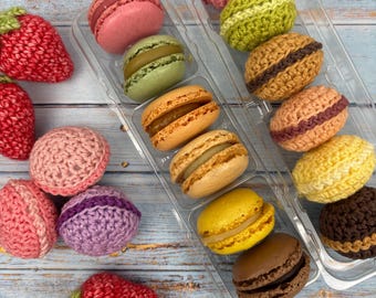 Amigurumi Crochet Cake Pattern for mini macaron dessert play food