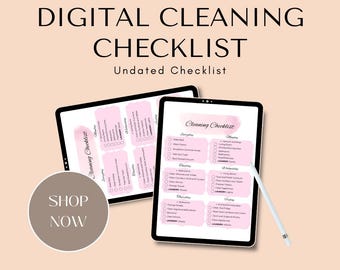 Lista de limpieza semanal editable / Plantilla de limpieza imprimible / Programa de limpieza semanal / Descarga digital / Plantilla de Canva