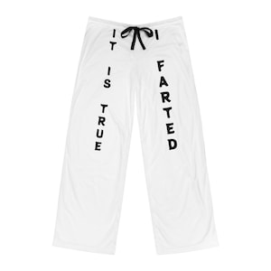 Funny Men&#39;s Pajama Pants with &#39;FARTED&#39; & &#39;TOOT&#39; Prints, Cozy Sleepwear, Gift for Him, Humor Loungewear, Unique Gag Gift