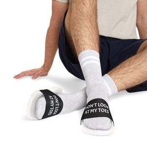 Humorous Men&#39;s Sandals, Summer Footwear, Gift for Dads, Lazy Days, Beach Sandals, Funny Quote Shoes, Relaxation Footwear