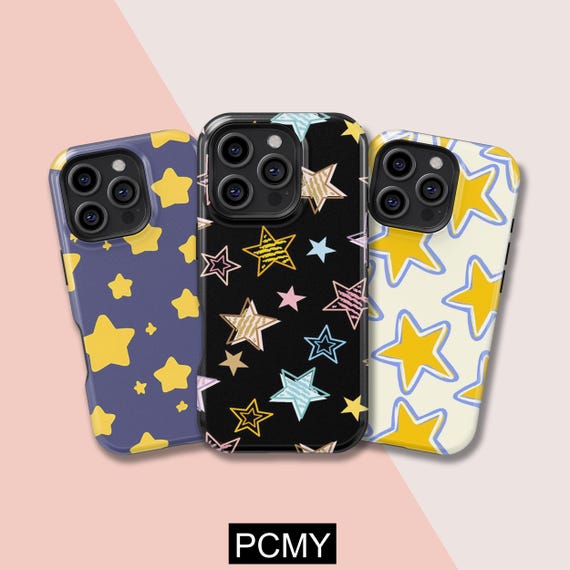 Vintage Farbe Sterne Handyhülle, iPhone 17 16 15 14 13 12 11 X Xs 8 Max Pro Plus Magsafe Samsung Galaxy S25 S24 S23 S22 S21 Ultra Geschenk