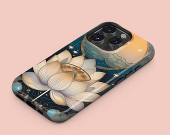 Stained Glass Lotus Aesthetic Phone Case,iPhone 16 15 14 13 12 11X Xs Max Pro Plus Magsafe Samsung Galaxy S25 S24 S23 S22 S21 Ultra Gift