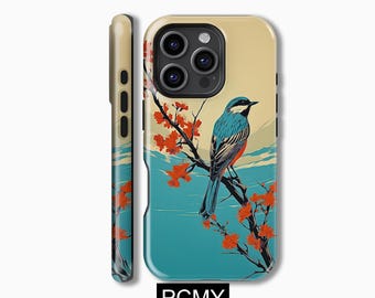 Birds on Tree Phone Case ,Love Birds, iPhone 16 15 14 13 12 11X Xs 8Max Pro Plus Magsafe Samsung Galaxy S25 S24 S23 S22 S21 Ultra Gift
