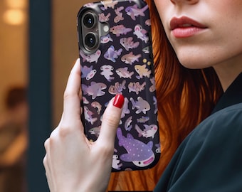 Cute Cartoon Seal and Shark Phone Case,iPhone 16 15 14 13 12 11 X Xs 8 Max Pro Plus Magsafe Samsung Galaxy S25 S24 S23 S22 S21 Ultra Gift