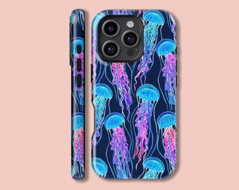 Jellyfish Phone Case,Artistic Nature Design,iPhone 16 15 14 13 12 11X Xs 8Max Pro Plus Magsafe Samsung Galaxy S25 S24 S23 S22 S21 Ultra Gift