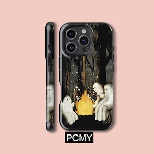 Cute Spooky Ghost Phone Case,Halloween Ghost,iPhone 16 15 14 13 12 11X Xs Max Pro Plus Magsafe Samsung Galaxy S25 S24 S23 S22 S21 Ultra Gift