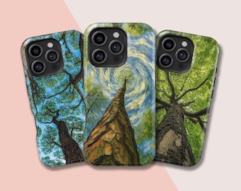 Green Trees Nature Phone Case,iPhone 17 16 15 14 13 12 11 X Xs 8 Max Pro Plus Magsafe Samsung Galaxy S25 S24 S23 S22 S21 Ultra Gift