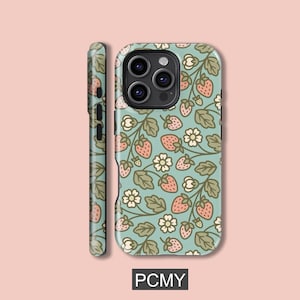 Cute Strawberry Phone Case,Aesthetic Fruits,iPhone 16 15 14 13 12 11X Xs 8Max Pro Plus Magsafe Samsung Galaxy S25 S24 S23 S22 S21 Ultra Gift