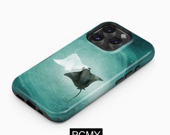 Stingray Phone Case Manta Ray,Sea Animal,iPhone 16 15 14 13 12 11X Xs 8 Max Pro Plus Magsafe Samsung Galaxy S25 S24 S23 S22 S21 Ultra Gift