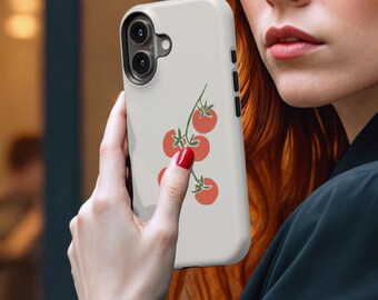 Red Tomato Phone Case,Funny Tomatoes,iPhone 16 15 14 13 12 11 X Xs 8 Max Pro Plus Magsafe Samsung Galaxy S25 S24 S23 S22 S21 Ultra Gift