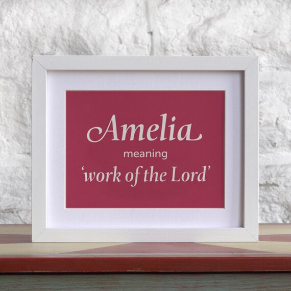 Items similar to Custom Baby Name Meaning Print // Any Size // Nursery ...