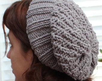 Simple Bulky Knit Beret KNITTING PATTERN