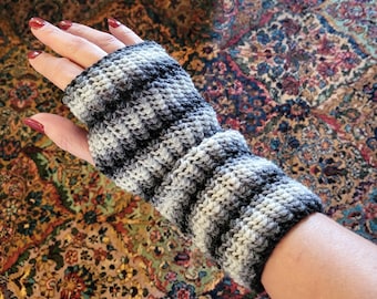 Snow Queen Fingerless Mitts [KNITTING PATTERN]