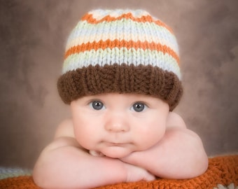 Simple Stripes Baby Hat KNITTING PATTERN