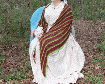 Victorian "A Warm Half-Shawl" (1846) and Fabulous Fade [KNITTING PATTERN]