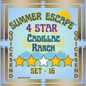 Mono Go - Summer Escape Go Sticker 4 Star -  Cadillac Ranch |set 16 |Quick Send