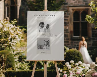Baby Photo Wedding Sign: Nostalgic Wedding Decor (Digital Printable)