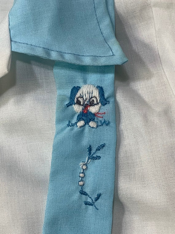 Vintage boys romper, 24M romper, blue romper, puppy romper View 5