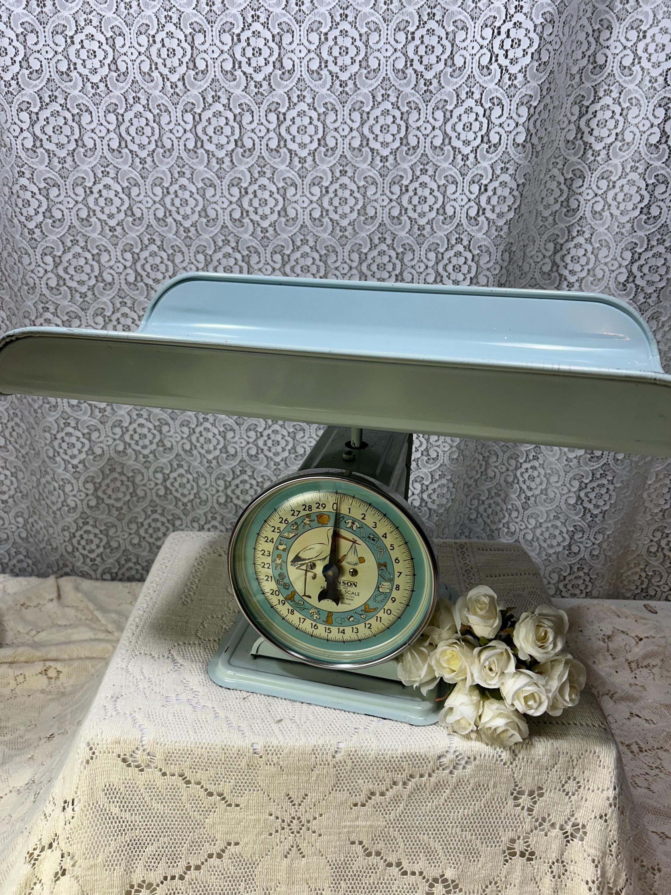 ヴィンテージ HANSON ハンソン社のベビー用体重計1930's 飾り物希少品 ハンソン社のベビー用体重計1930's つかう 飾り物希少品