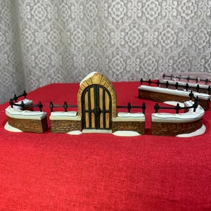Dept 56 Vintage Dickens village Series, dickens Church yard gate and extensions, vintage Christmas village , Heritage Village Collection