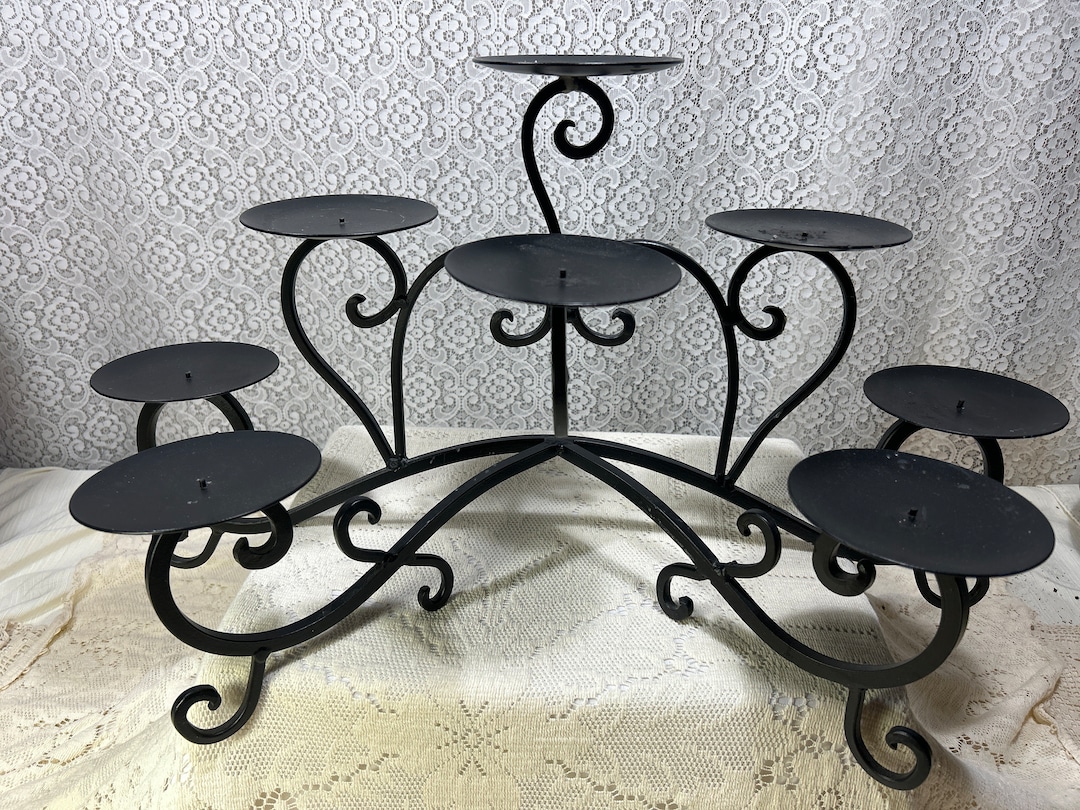 Vintage Metal Candle Holder Fireplace Insert Candle Holder Etsy