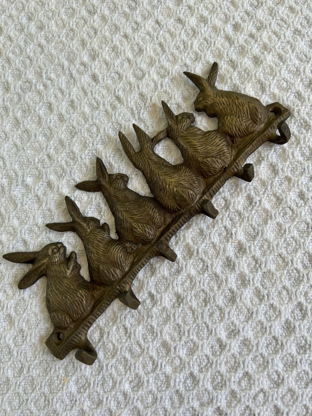 Vintage Brass Bunny Hook Brass Bunny Necklace Organizer Etsy