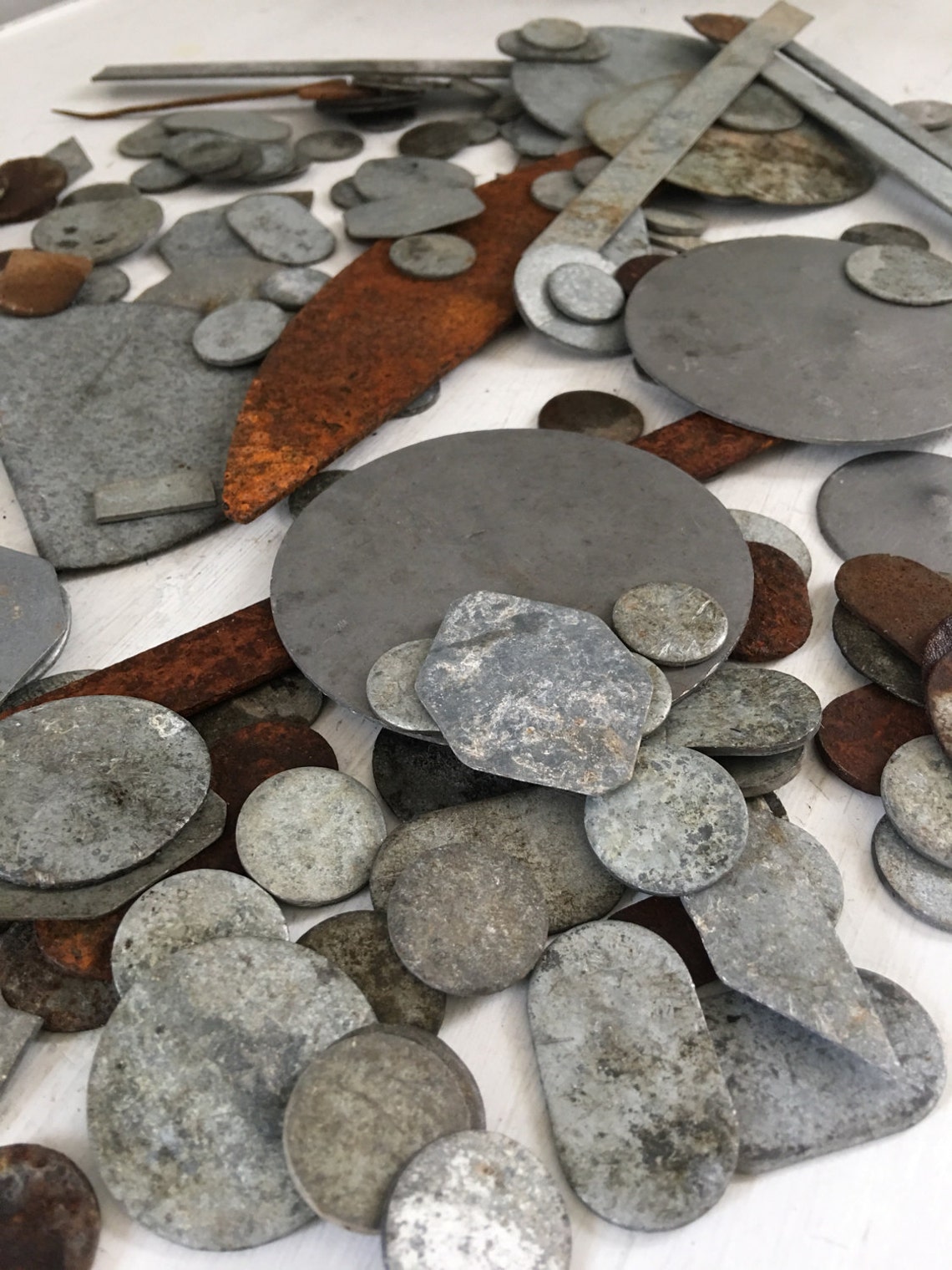 Metal Blanks / Rusty Metal Blanks / Metal Art Supply / Metal Etsy