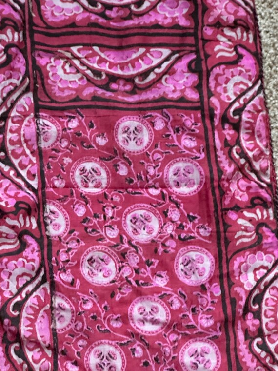 Vintage silk scarf, long silk scarf, vintage, pink silk scarf, pink scarf, pink silk scarf, blue silk scarf, tan silk scarf