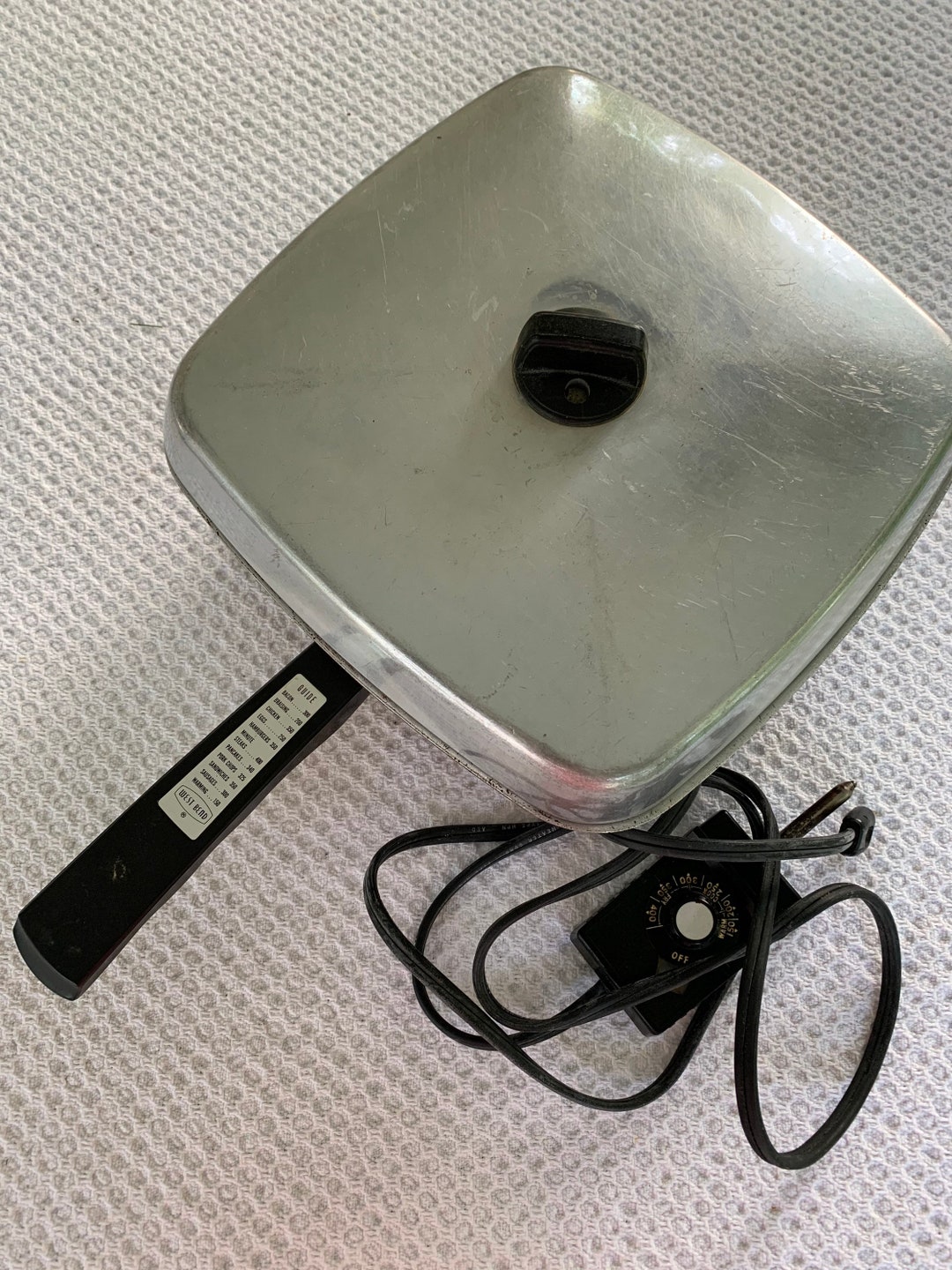 West Bend Electric Fry Pan, Vintage Electric Fry Pan, Camp Fry Pan