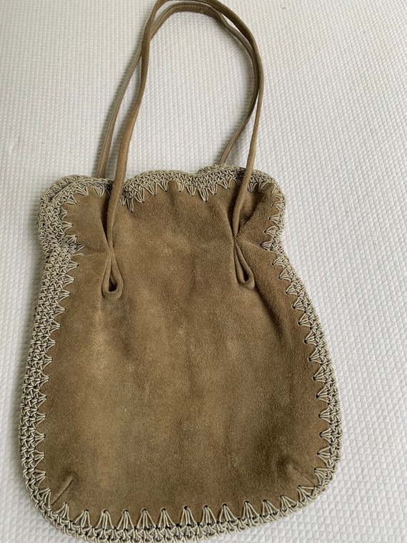 Vintage purse, vintage suede bag, vintage wolborg… - image 7