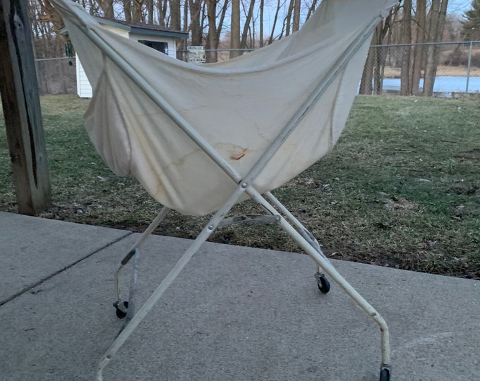 Vintage Wheeled Laundry Basket Vintage Metal Laundry Basket Etsy