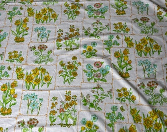 Vintage Cannon monticello floral sheets, full flat and fitted vintage sheets, vintage double floral sheets, Monticello sheets