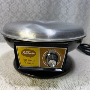 Sunbeam crepe maker, vintage crepe maker