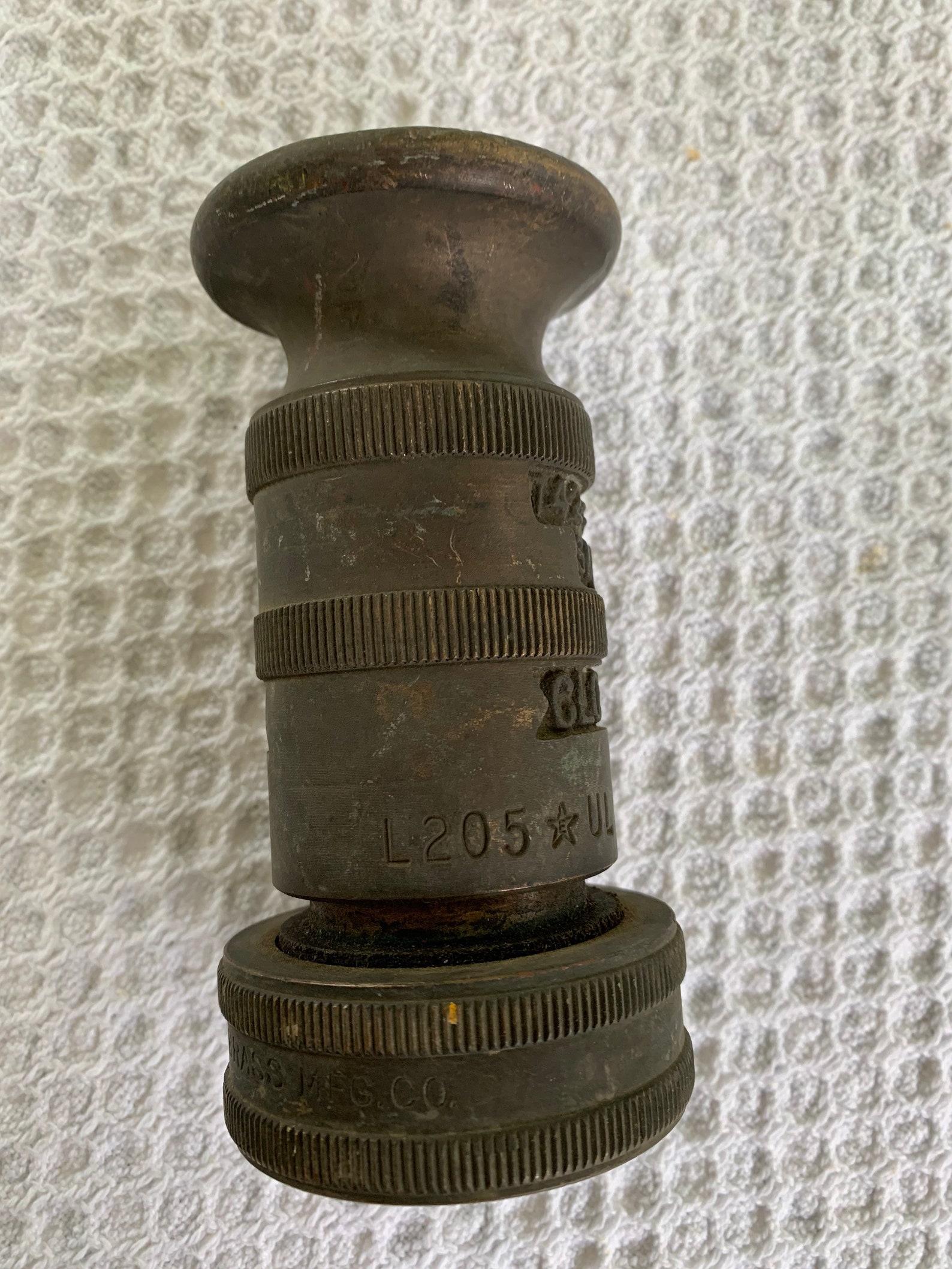 Vintage Brass Fire Hose Nozzle Elkhart Fire Hose Nozzle Etsy